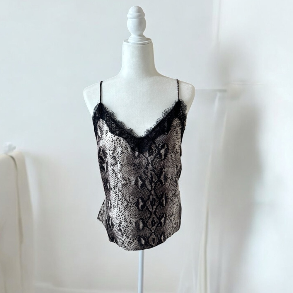 Snake Print Lace Cami Top NWOT - Picture 5 of 8